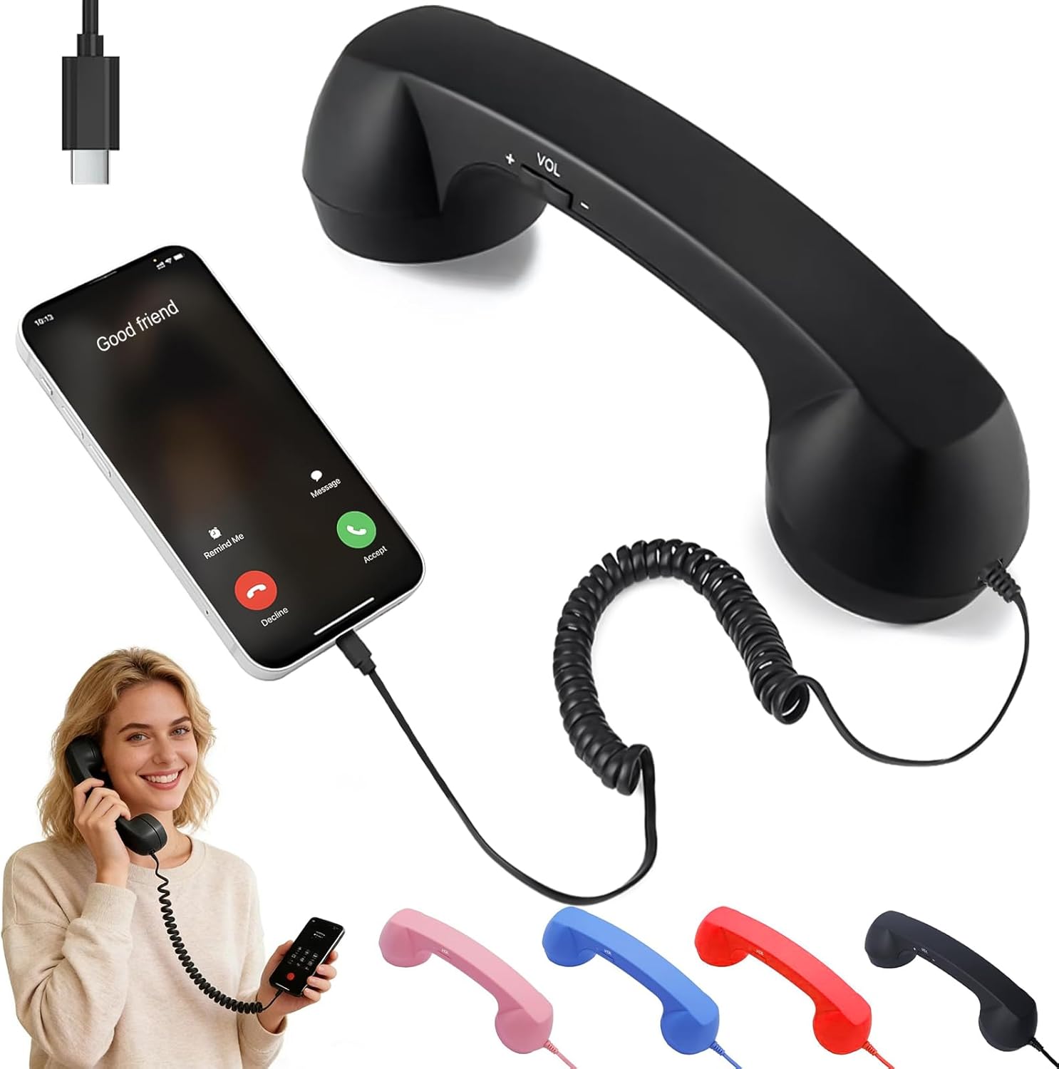Retro Handset Phone - Retro handset voor mobiele telefoons Klassieke