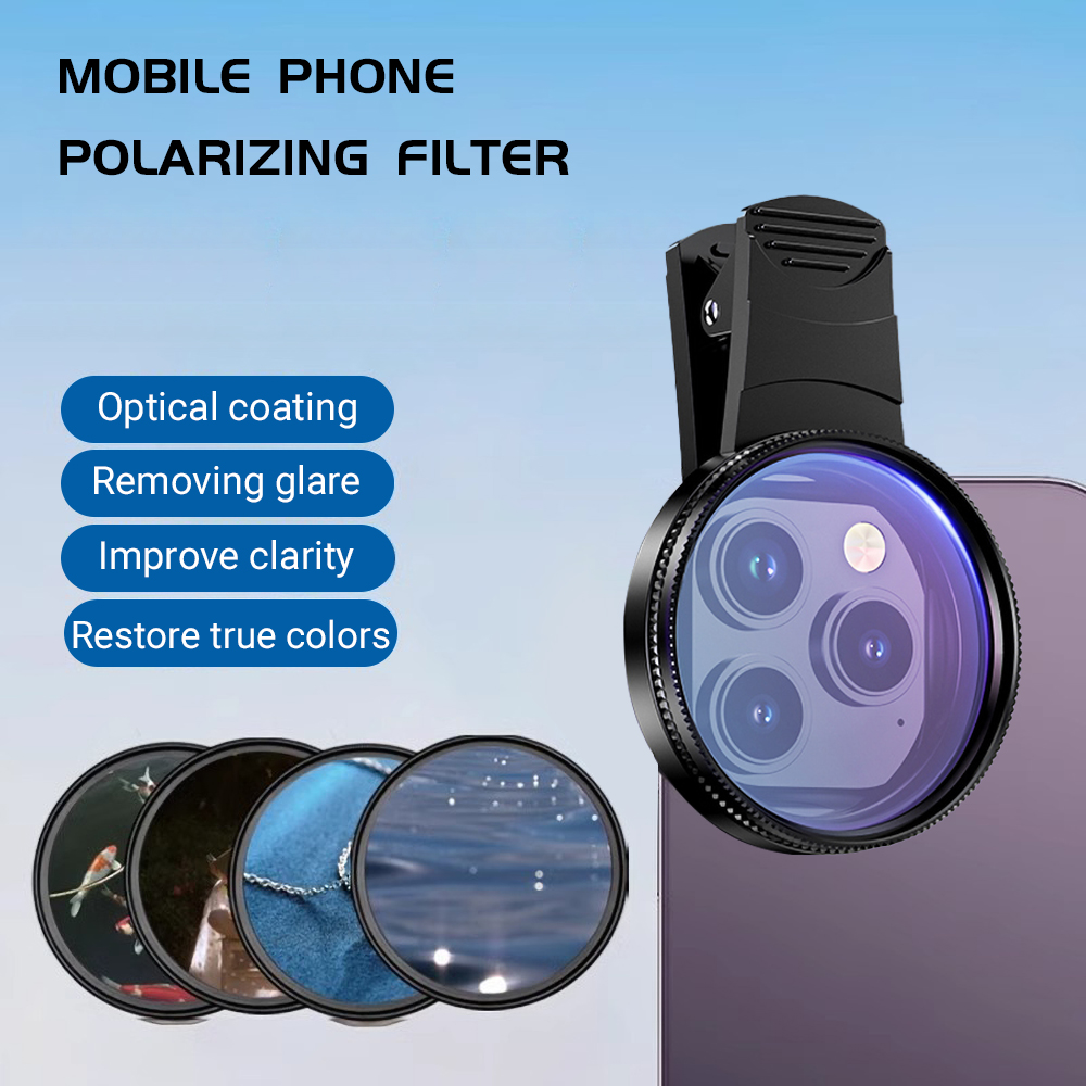 Phone Accessories Useful - 52MM mobiele telefoonlens Universele polarisatorkamera met