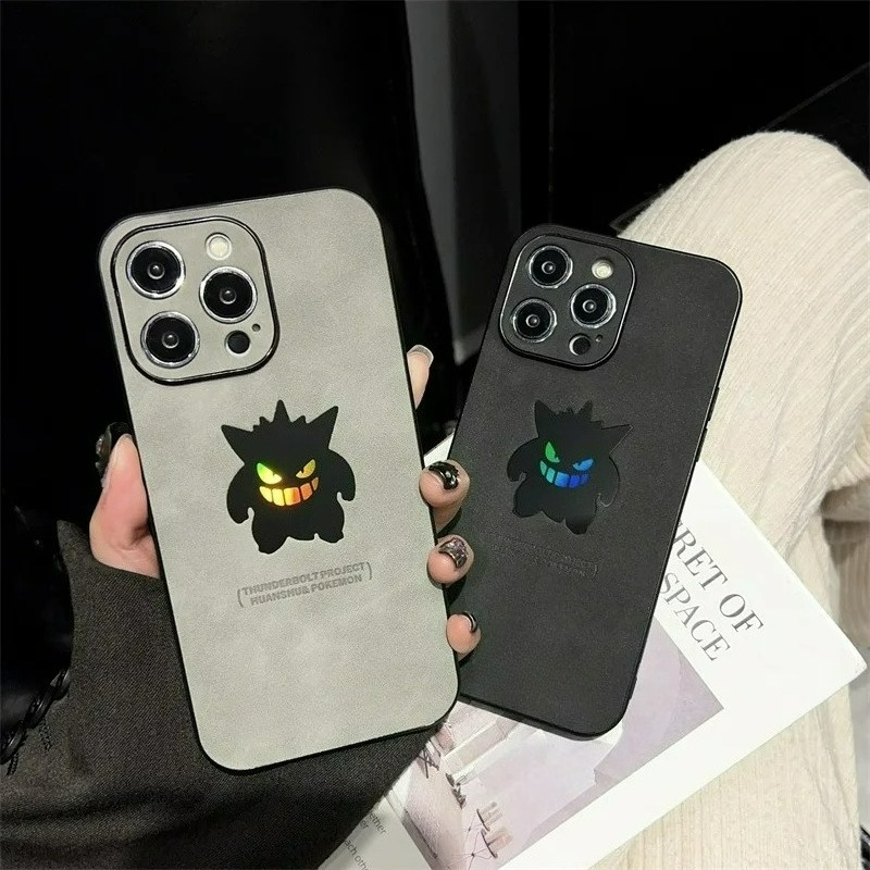 Phone Accessories To Sell - Cartoon Anime Gengar Lederen Textuur Laser