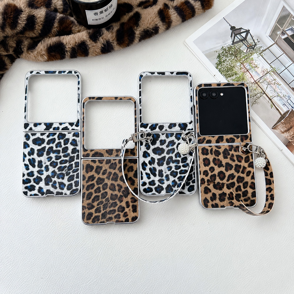 Phone Accessories Useful - Luipaardprint Opvouwbare Flip Telefoonhoes Voor Motorola