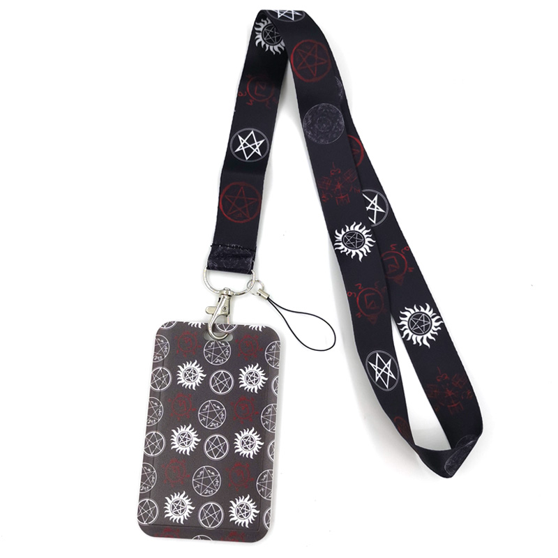 Neck Hanging Phone Holder - Bovennatuurlijke SPN Creatieve Lanyard Kaarthouder Student