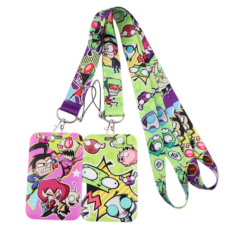 Neck Hanging Phone Holder - Alien Invader Zim Nekkoord Lanyard sleutelhanger