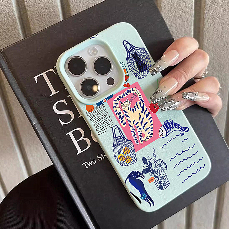 Phone Accessories To Sell - Schattige kersenkat print telefoonhoesjes voor iPhone