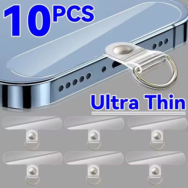 Phone Accessories Useful - Universele transparante afneembare telefoonkoordclips Kaartpolsbandjes Patches