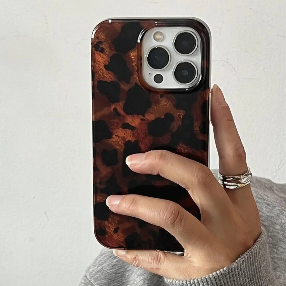 Phone Accessories To Sell - Retro Amber Textuur Laser Telefoonhoesje voor