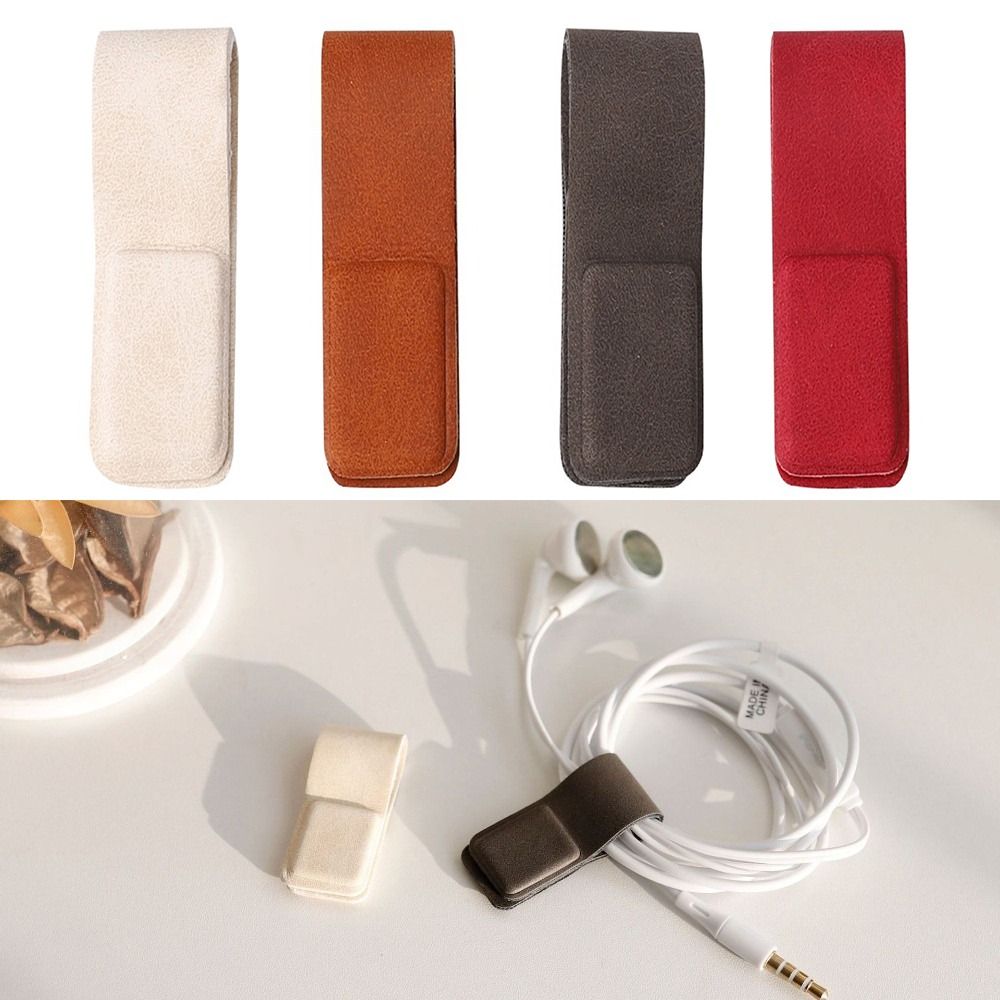 Cable Organizer Magnetic - Nieuwe leren oordopjes kabelclip, flexibele magnetische