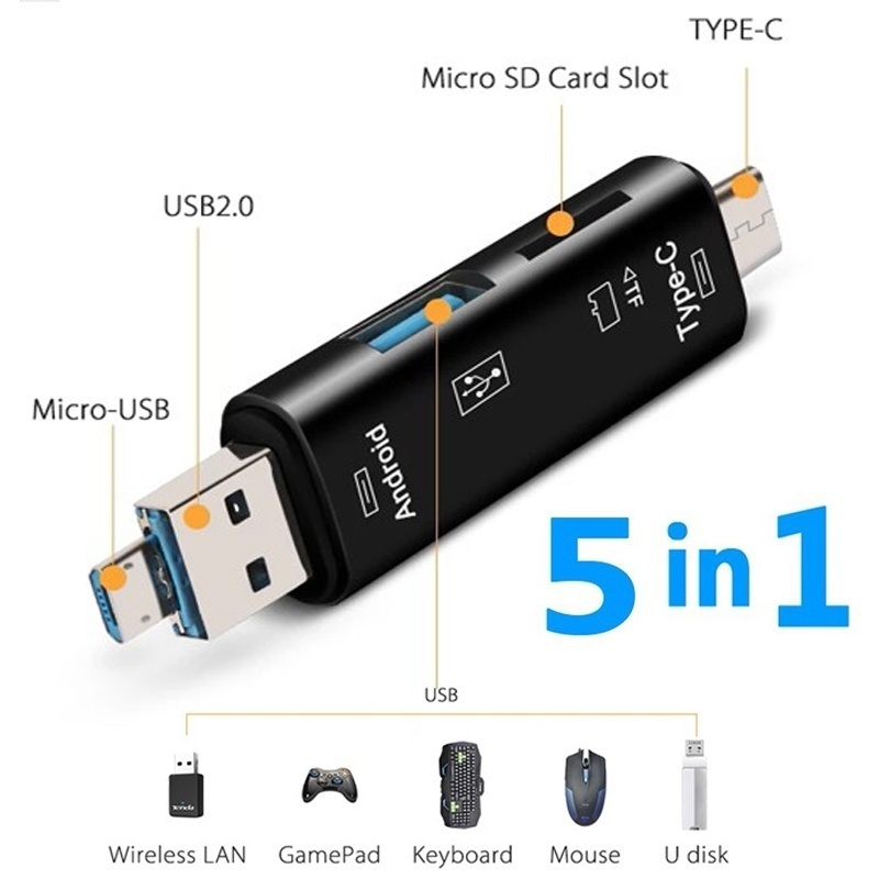 Phone Accessories Store - 5 in 1 Multifunctionele Usb 2.0