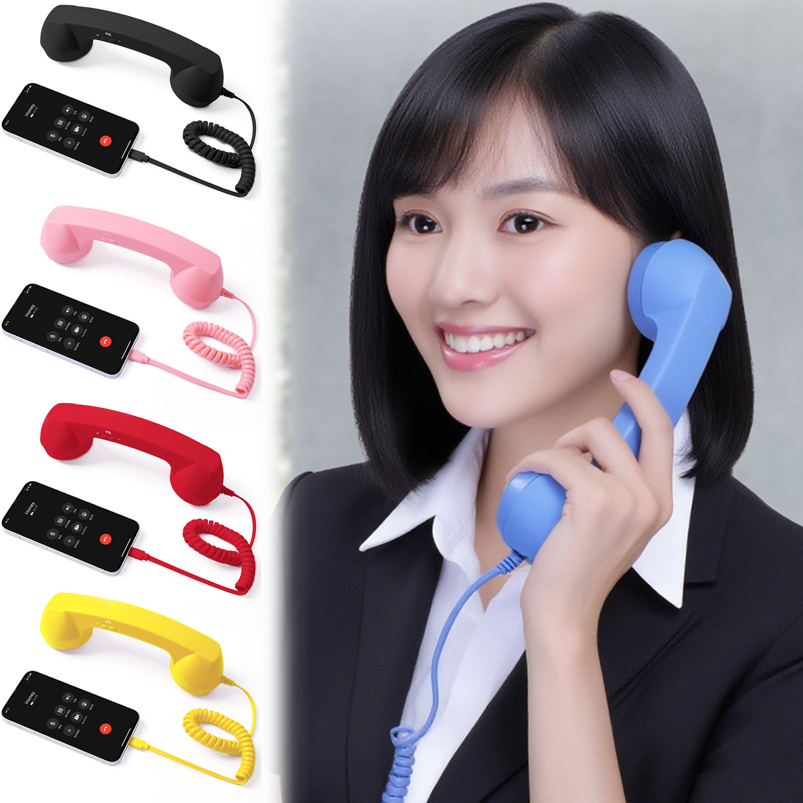 Retro Handset Phone - Retro Type C-telefoons Handset Mobiele telefoonontvanger