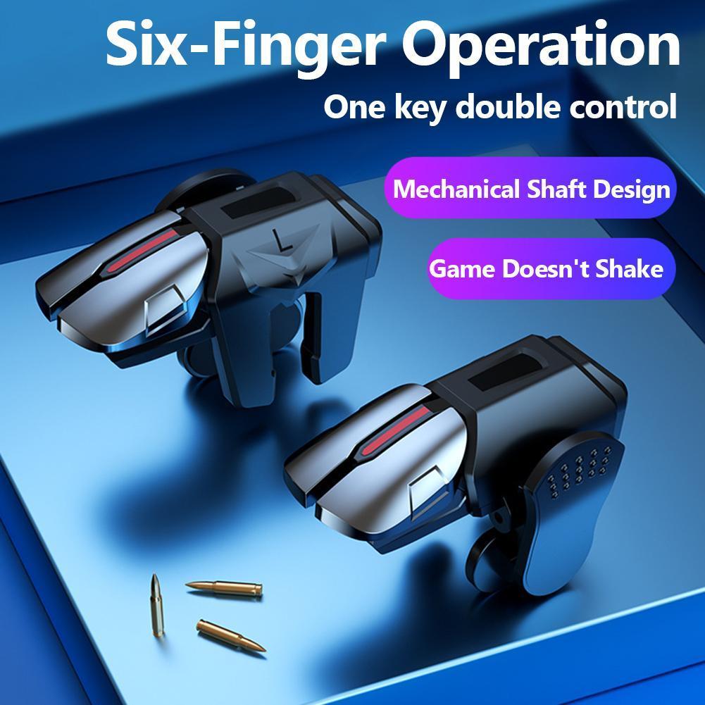 Gaming Controller Phone - 2 stuks 6-vingerige gamingtrigger voor PUBG