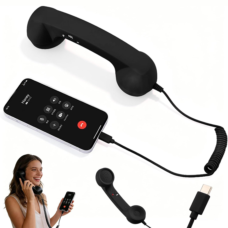 Retro Handset Phone - 2026 Nieuwe Retro Stijl Type-C Telefoonhandsets,