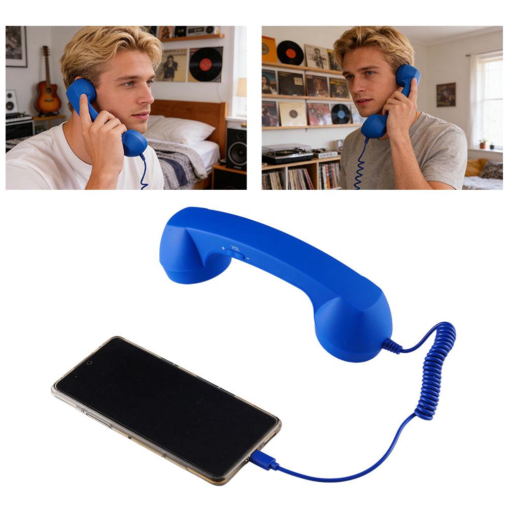 Retro Handset Phone - Creatieve humor Retro telefoonontvanger Type-C microfoonhandset
