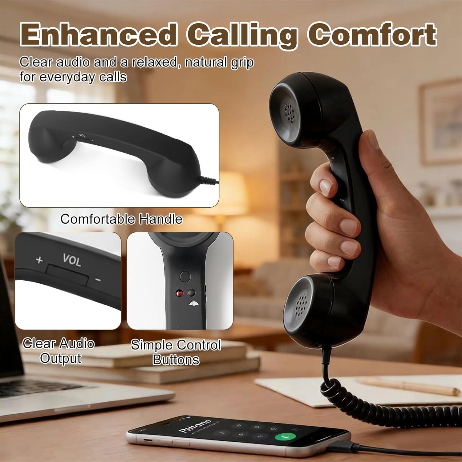Retro handset voor mobiele tel - Retro Handset Phone recensie en prijs