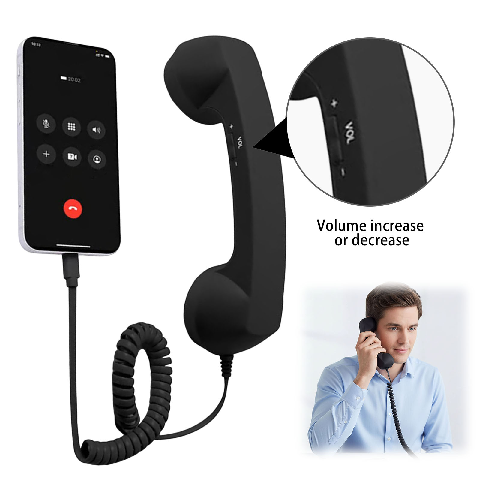 Retro telefoonhoorn Type-C tel - Retro Handset Phone recensie en prijs