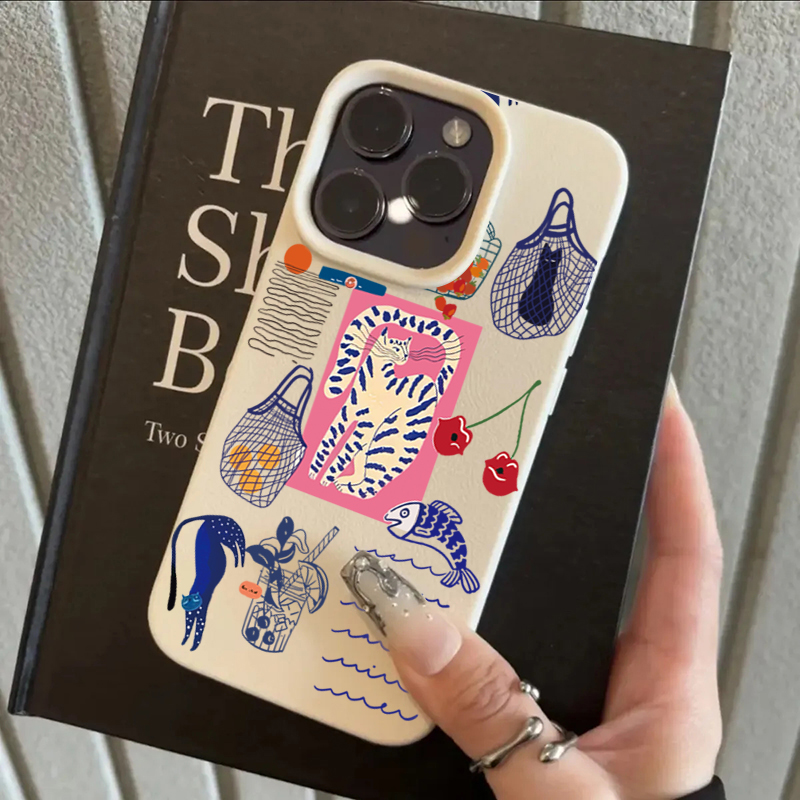 Schattige kersenkat print tele - Phone Accessories To Sell recensie en prijs