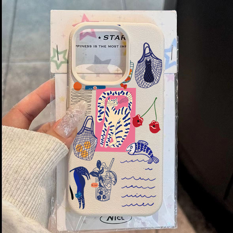 Schattige kersenkat print tele - Phone Accessories To Sell recensie en prijs
