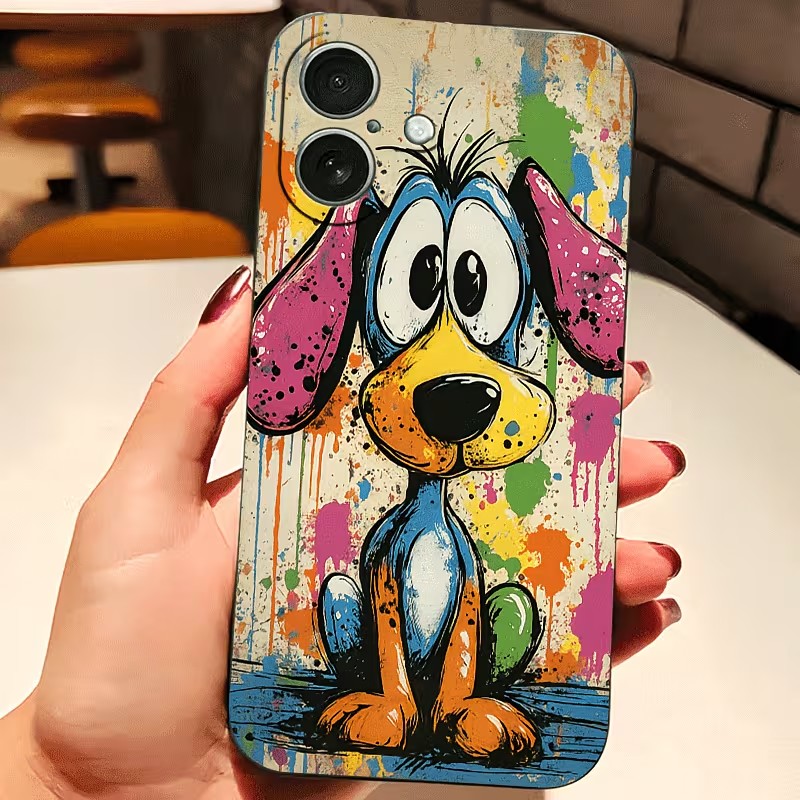 Graffiti gekleurde puppy TPU t - Phone Accessories To Sell recensie en prijs