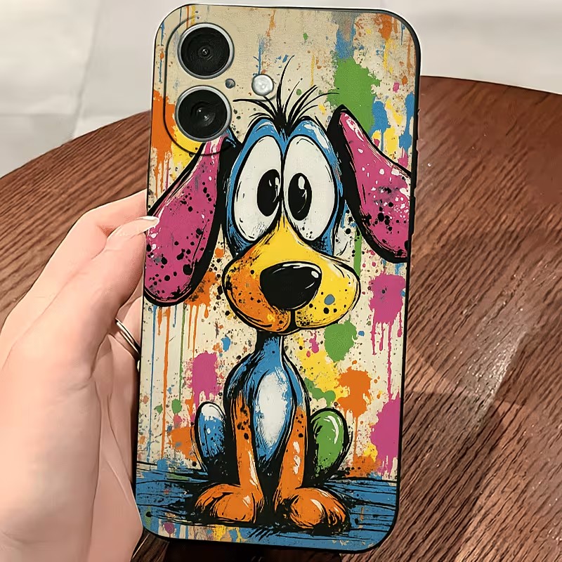 Graffiti gekleurde puppy TPU t - Phone Accessories To Sell recensie en prijs