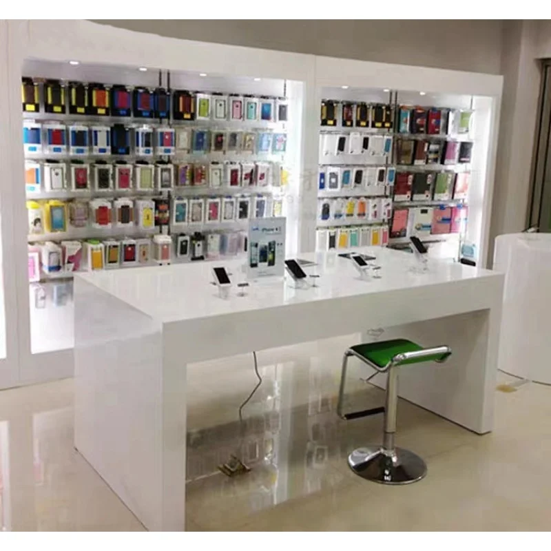 Houten Slatwall mobiele telefo - Phone Accessories Store recensie en prijs